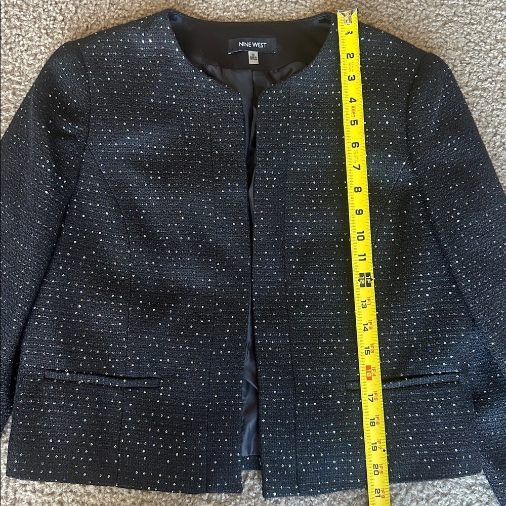 Nine West Textured Black Blazer - Picture 3 of 9